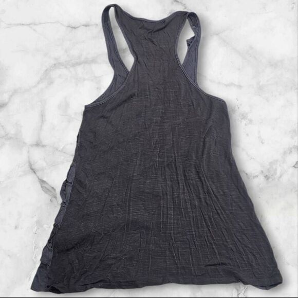 Mystree Gray Ruffle Tank Top Size Small - Picture 2 of 4